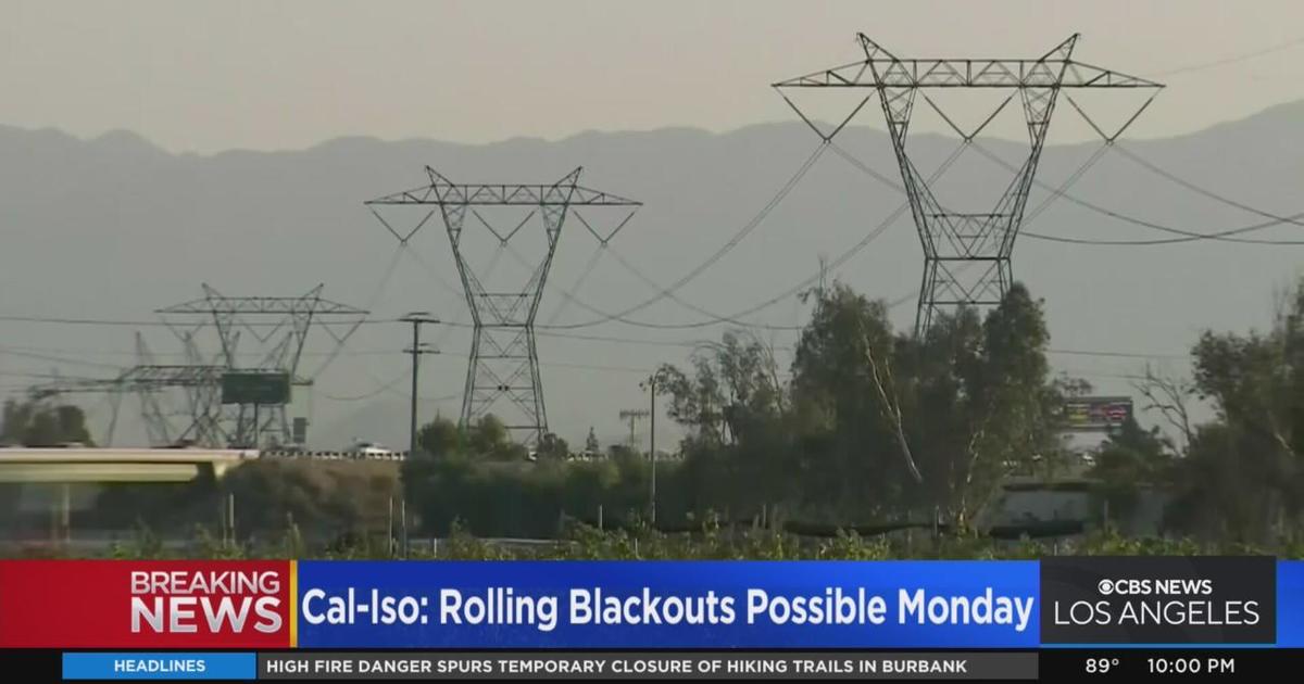 Rolling blackouts possible for Monday, flex alert issued for California, per Cal Iso