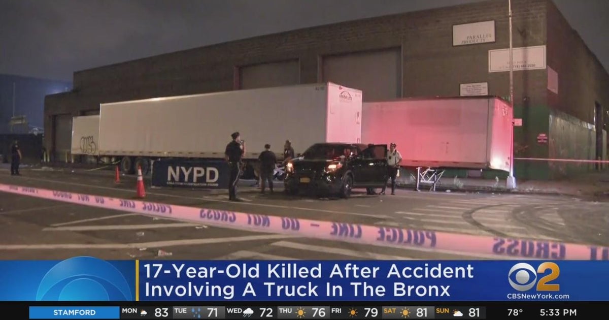 17-year-old killed after accident involving a truck in the Bronx - CBS ...