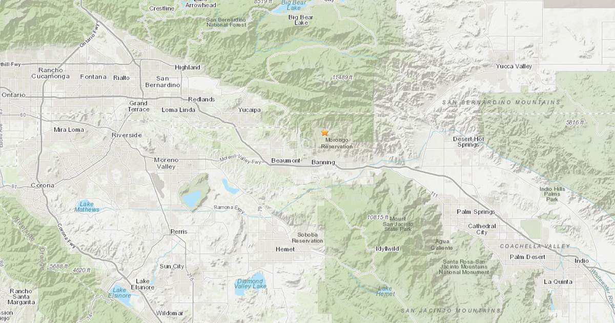 Earthquake now banning ca