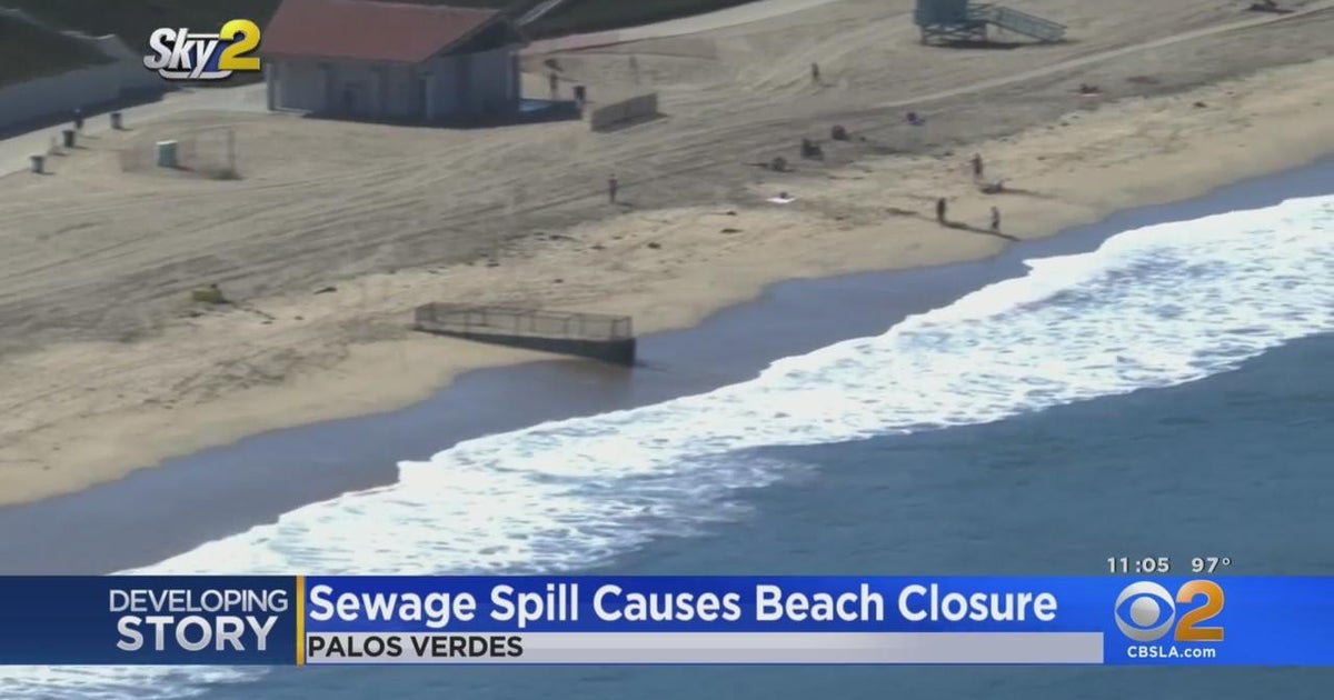 Beach near Torrance, Palos Verdes closed due to sewage spill CBS Los