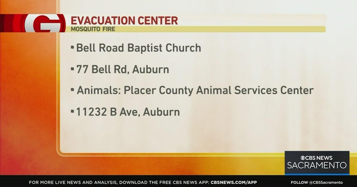 Evacuation centers set up for Mosquito Fire evacuees