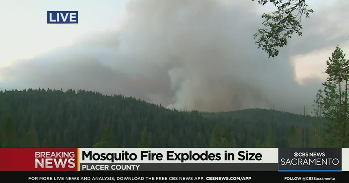 Mosquito Fire burning east of Foresthill putting up a lot of smoke