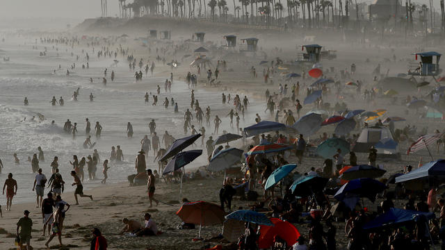 hot weather features in Hinton Beach. 