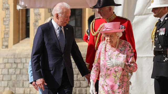 President Biden with Britain's Queen Elizabeth at Windsor Castle 