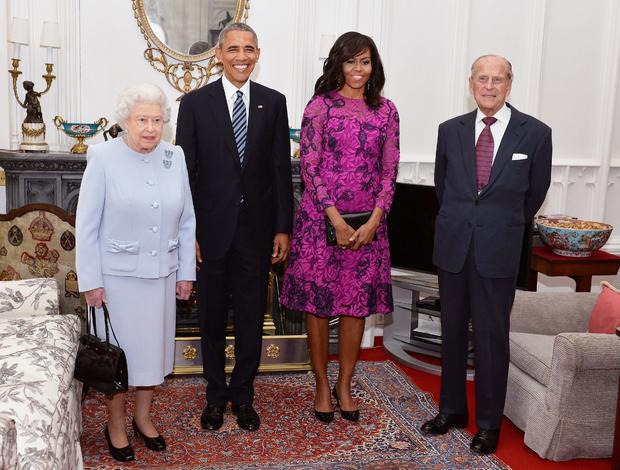 Queen Elizabeth with President Obama in 2016 