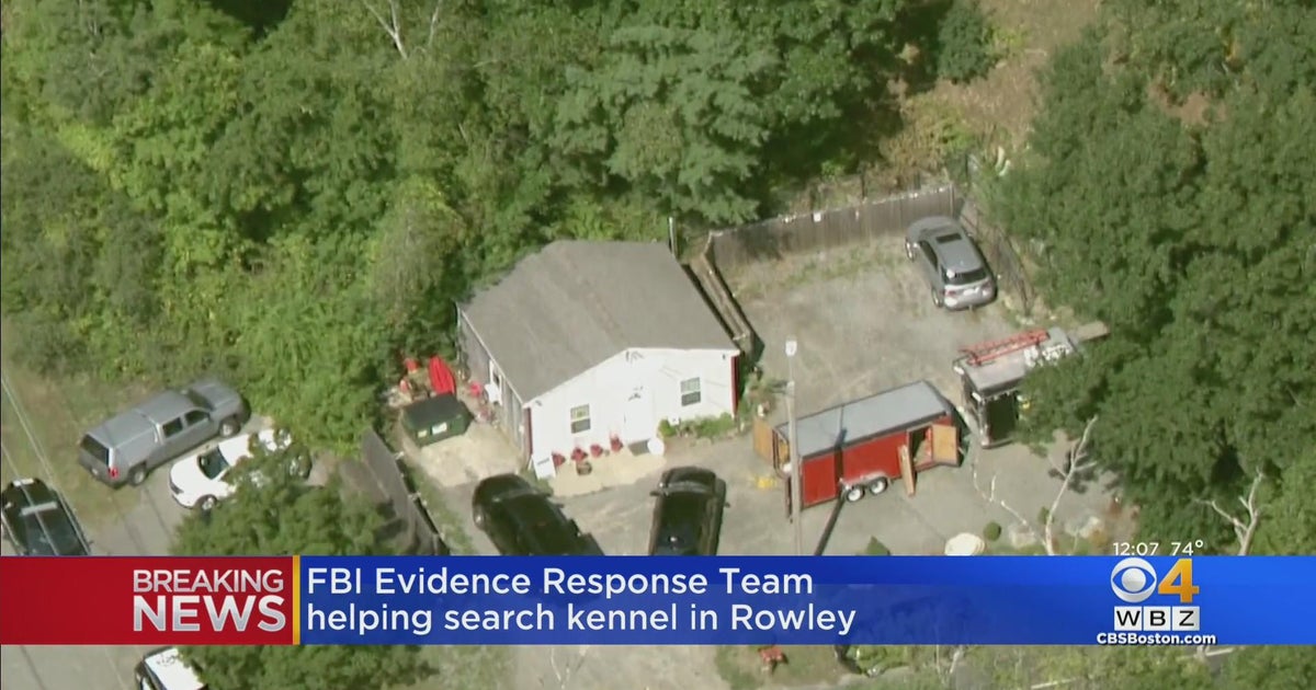 FBI Evidence Response Team helping search kennel in Rowley CBS Boston