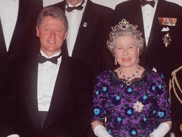 Queen Philip And Bill Clinton 
