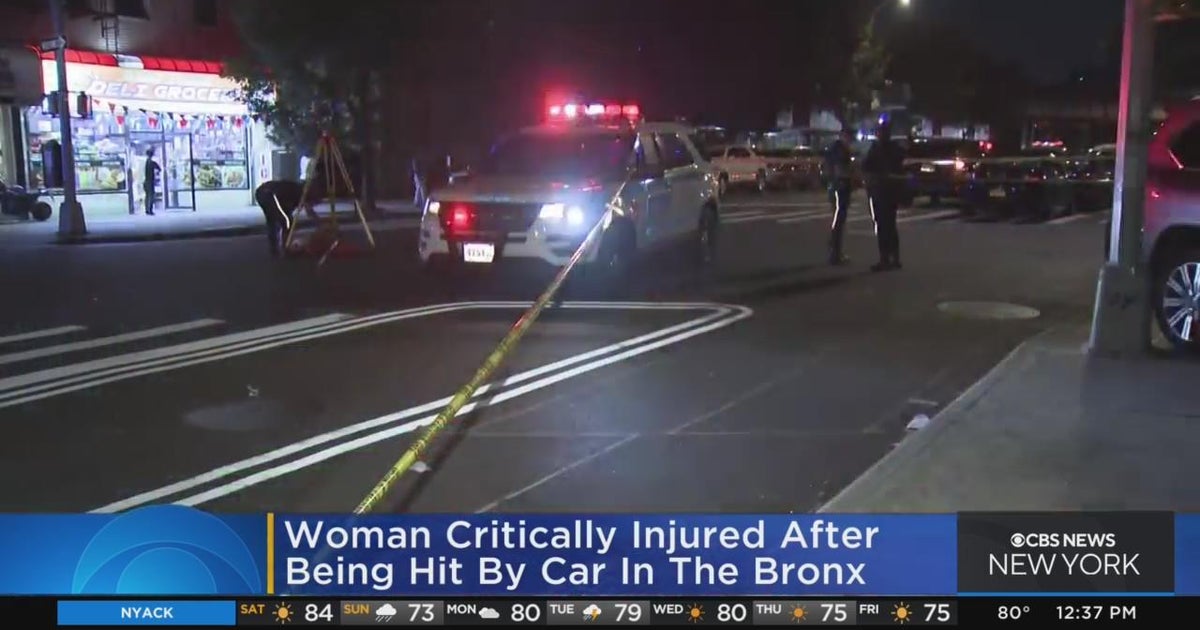 Woman critically injured after being struck by SUV in the Bronx - CBS ...