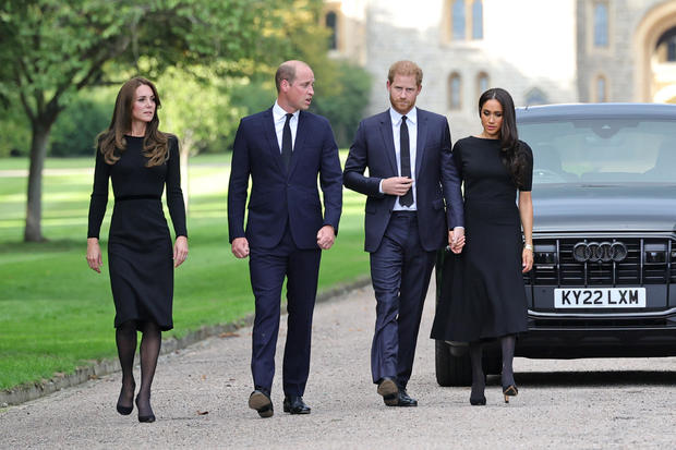 William and Kate, Harry and Meghan greet mourners at Windsor
