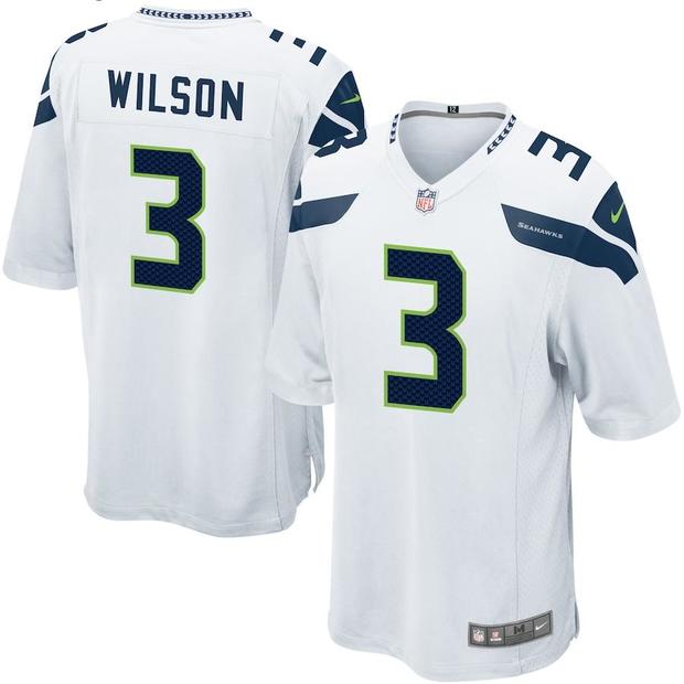 Men's Seattle Seahawks Russell Wilson Nike game jersey 
