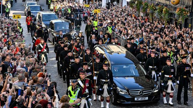 Procession Of Her Majesty The Queen Elizabeth II's Coffin To St Giles Cathedral 