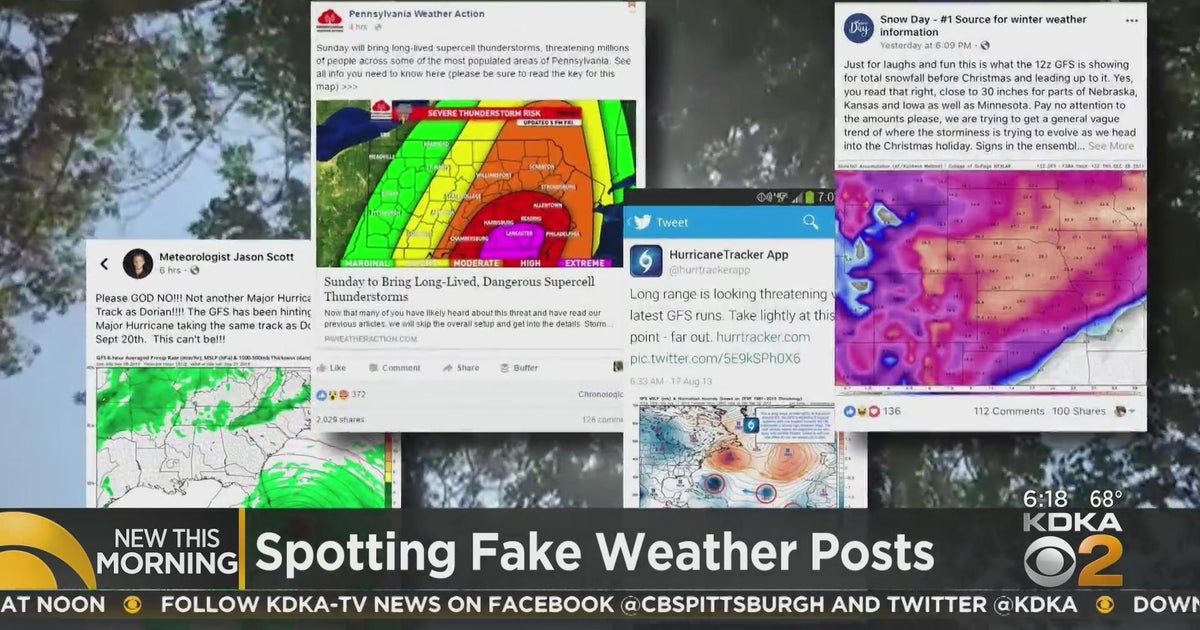 How to spot fake weather posts CBS Pittsburgh