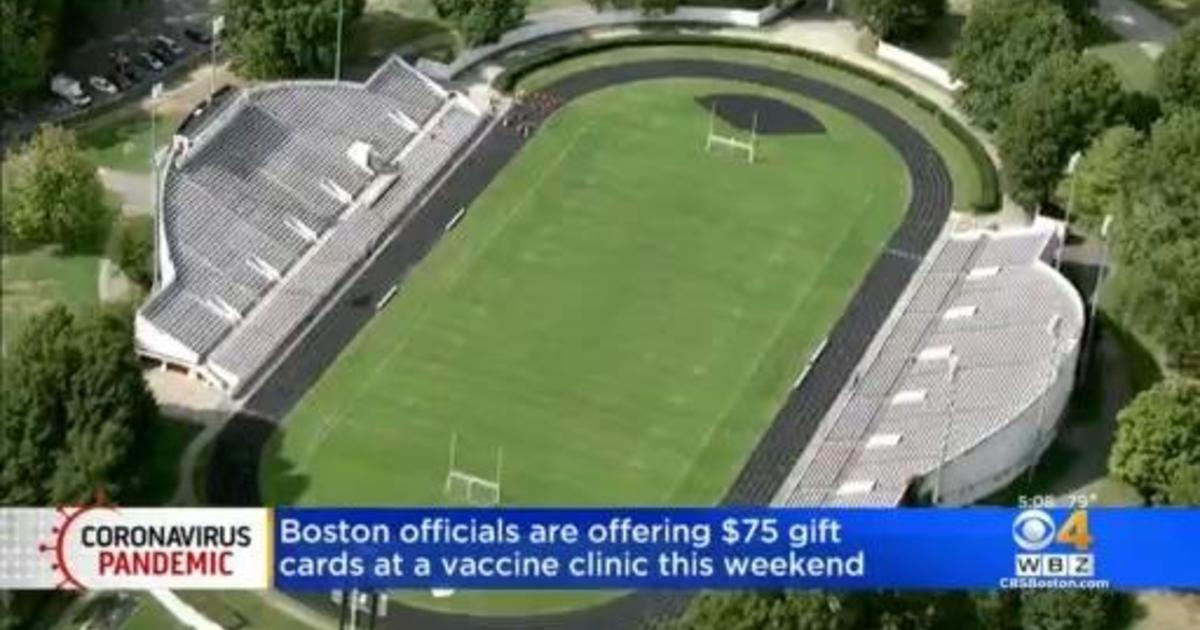 Boston officials offer 75 gift card at COVID booster clinic CBS Boston