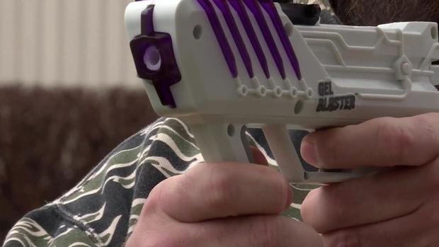 A Gel Blaster pellet gun 