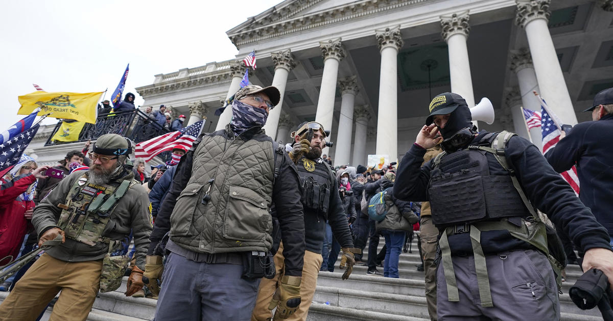 The Oath Keepers acted on Jan. 6 to topple the government and fight the Biden presidency “by any means necessary,” prosecutors say.