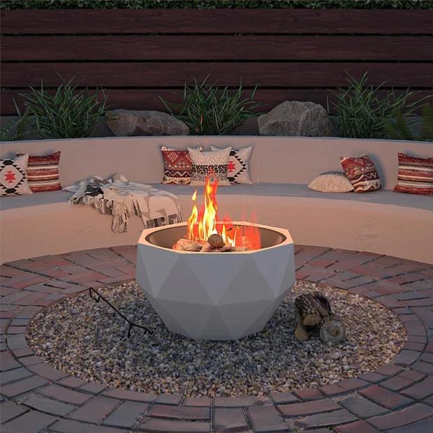 Alekto Outdoor Geo Wood Burning Fire Pit 