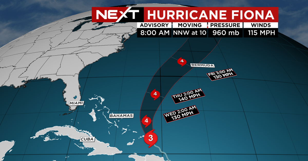 Fiona strengthens into first major hurricane of the season - CBS Miami