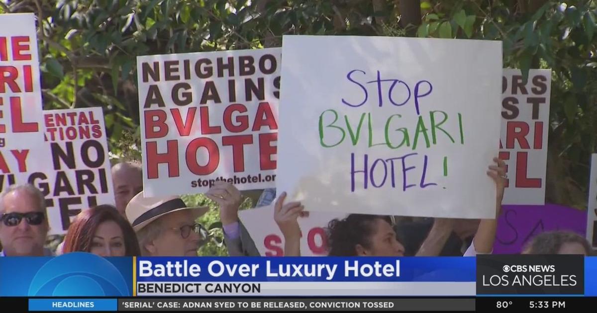 Benedict Canyon residents oppose proposed Bulgari Hotel - CBS Los Angeles