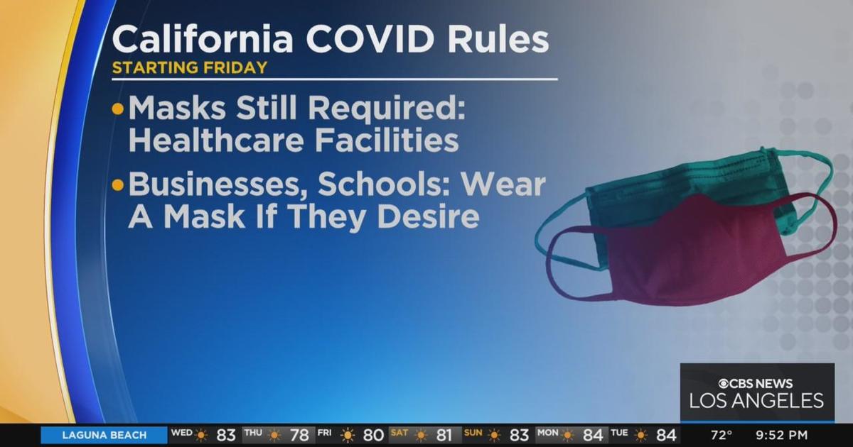 California's COVID rules ease up starting Friday CBS Los Angeles