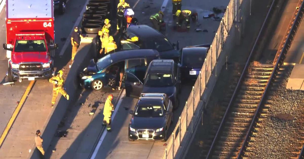 1 Person Dead Following Eight Car Crash On 105 Freeway - CBS Los Angeles