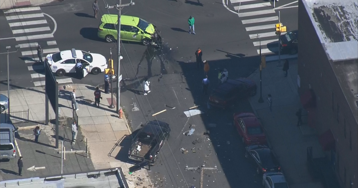 Several cars struck, damaged in West Philadelphia during police chase of stolen roofing truck
