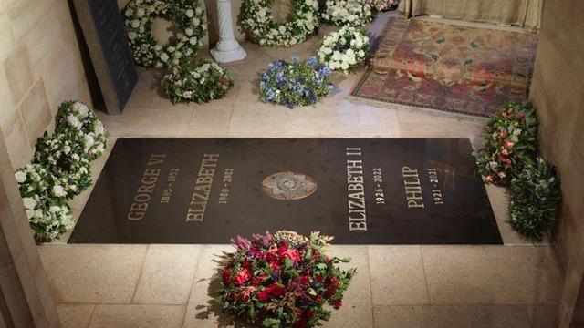 Royal family shares photo of Queen Elizabeth II's final resting place in Windsor chapel
