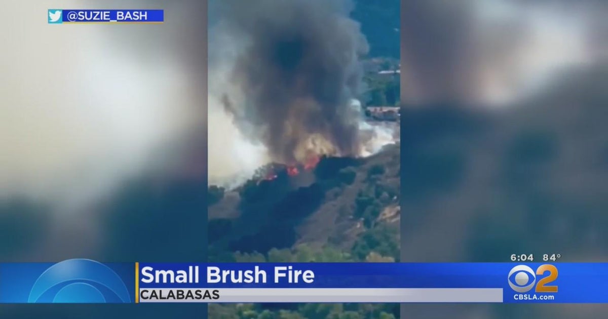Small brush fire breaks out in Calabasas; now 75% contained - CBS Los ...