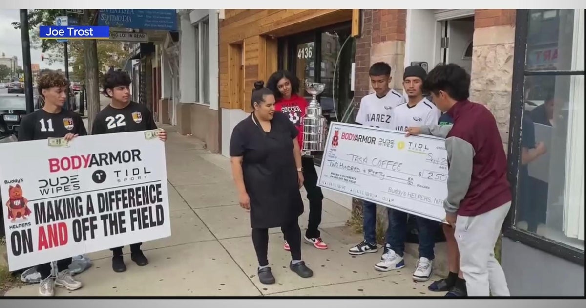 Teens surprise Humboldt Park business owner with check for National
