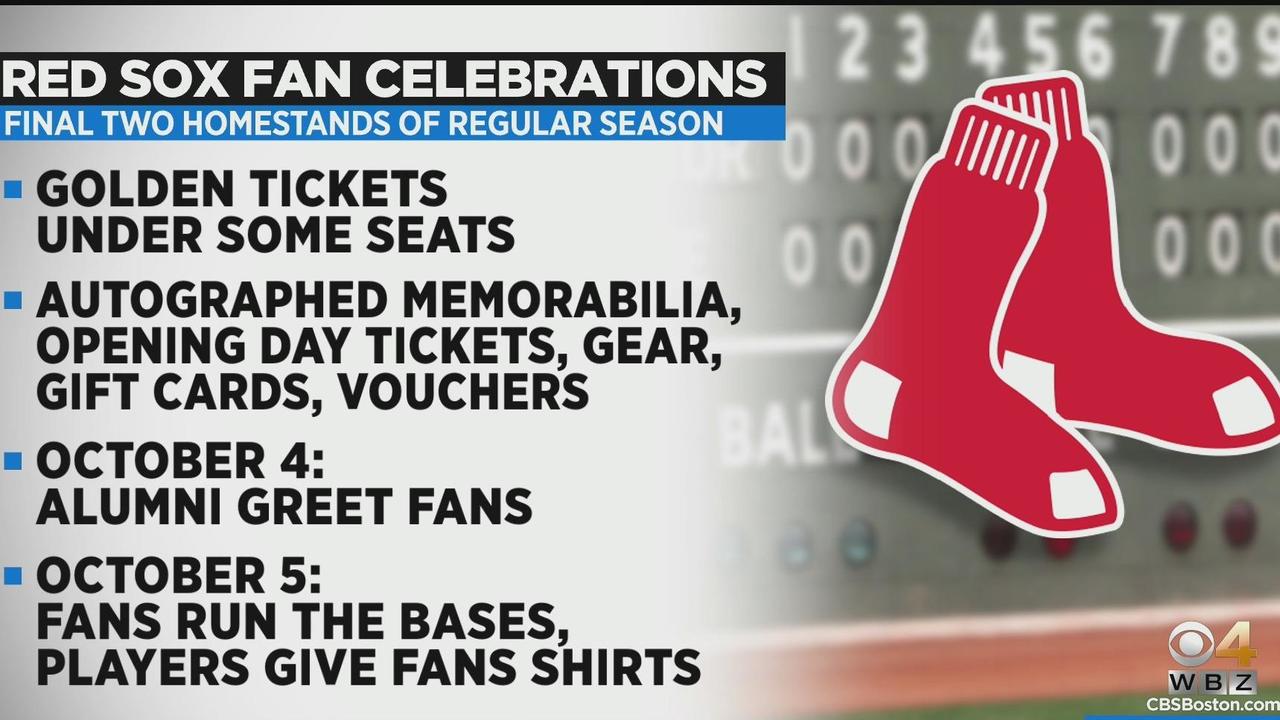 Red Sox leaving 'Golden Tickets' under some Fenway Park seats for final  games - CBS Boston