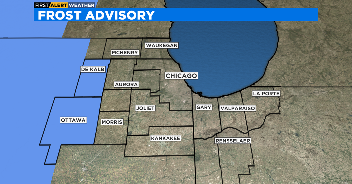Chicago First Alert Weather: Frost advisory for outlying areas - CBS ...