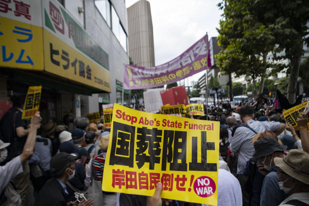 Protest Against The State Funeral For Shinzo Abe In Tokyo 
