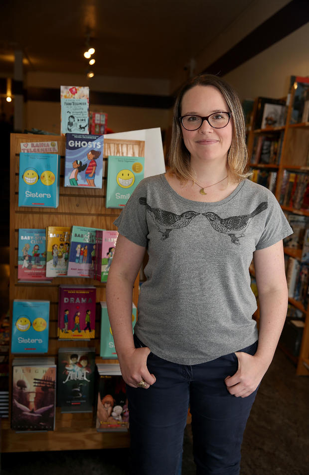 Comic book artist Raina Telgemeier published a semi-autobiographical graphic novel about getting braces called ôSmileö and talks about her new novel,ôGhostsö on Wednesday, September 7, 2016,  in San Francisco, Calif. 