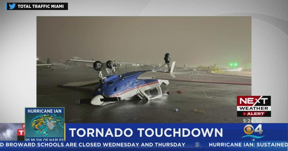 Tornado flipped planes at Perry Airport in Pembroke Pines