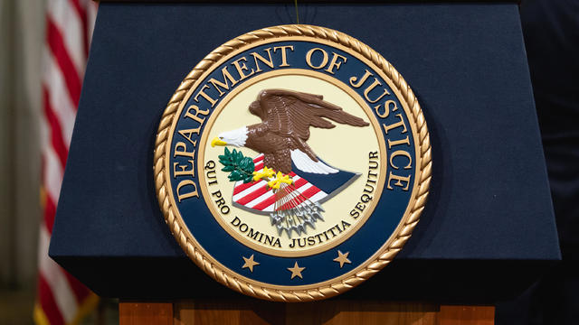 The Department of Justice seal, in Washington, D.C. 