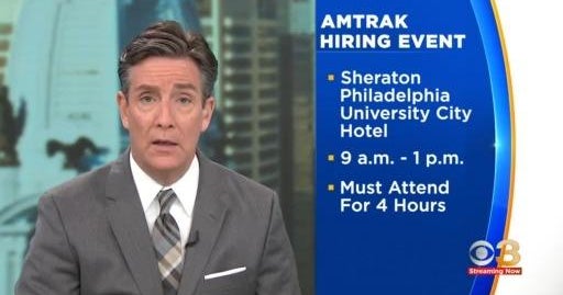 Amtrak to host hiring event in Philadelphia CBS Philadelphia