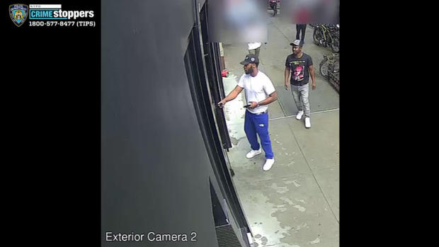 Surveillance photos of two men wanted in a West Village robbery spree. 