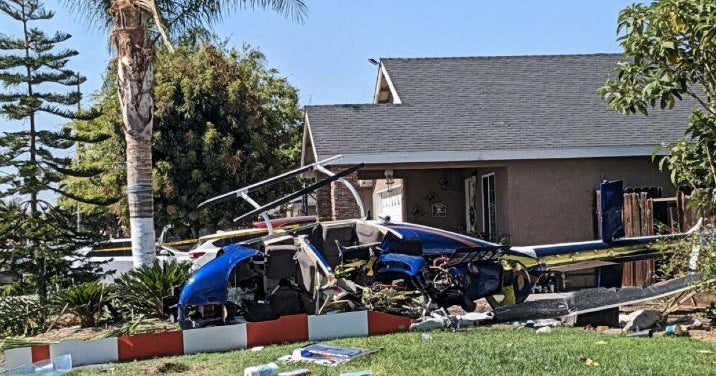 Two injured in Fresno neighborhood helicopter crash CBS San Francisco