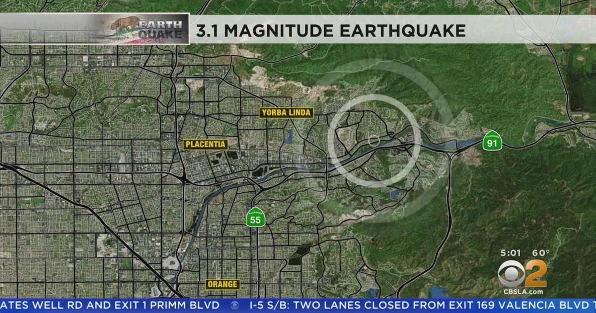 Small earthquake rattles Yorba Linda overnight - CBS Los Angeles