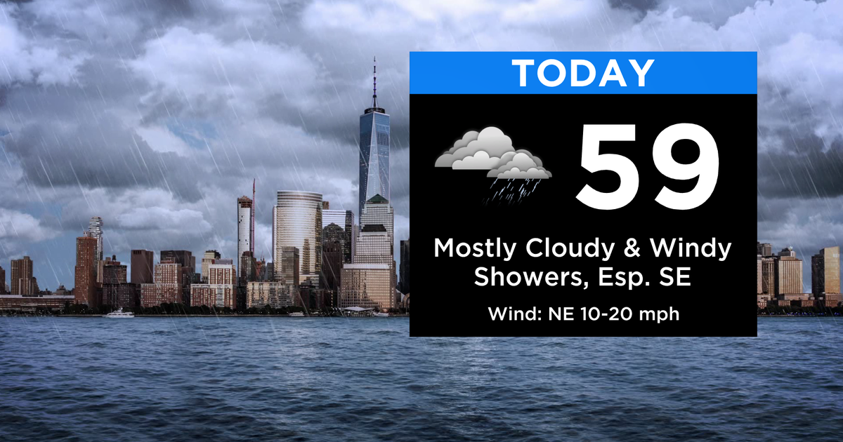 First Alert Forecast: Rainy Monday, Red Alert for Tuesday - CBS New York