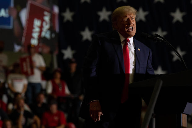 Former President Trump Holds Rally In Warren, Michigan 