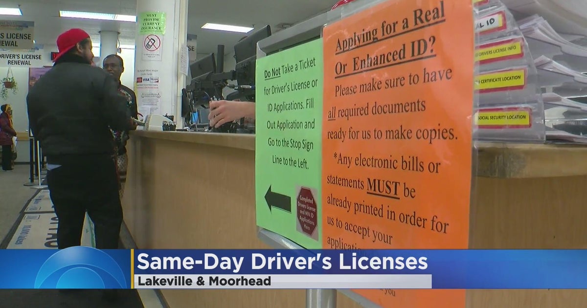 Lakeville, Moorhead offering sameday ID services CBS Minnesota