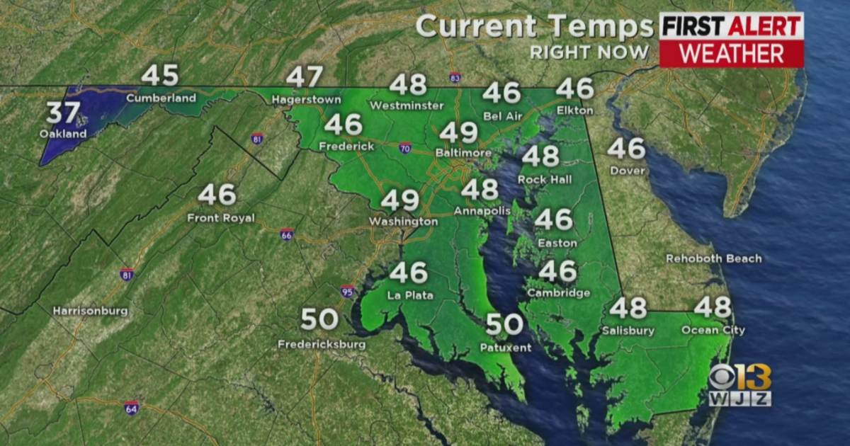 Maryland Weather: A Damp Tuesday With Rain Off And On - CBS Baltimore