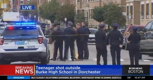 Active scene outside Burke High Schools after teen shot outside CBS