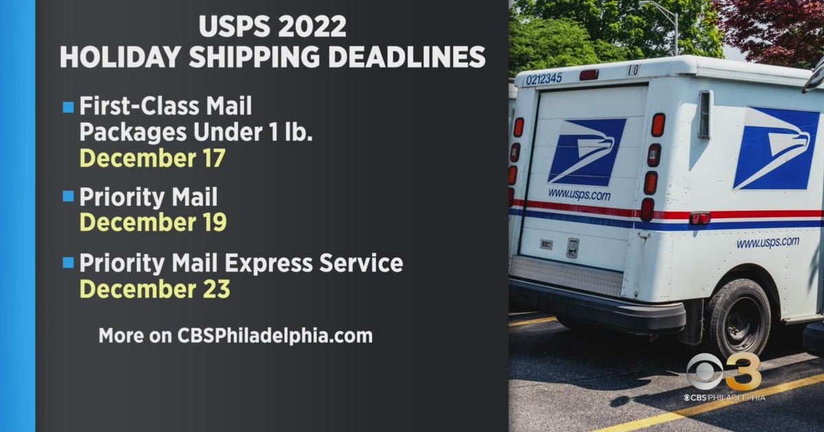 2022 holiday shipping deadlines released CBS Philadelphia