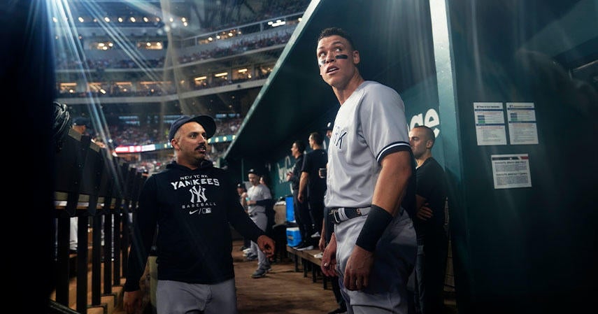 Judge hits 62nd HR, Cole Ks record as Yankees split in Texas - CBS Texas