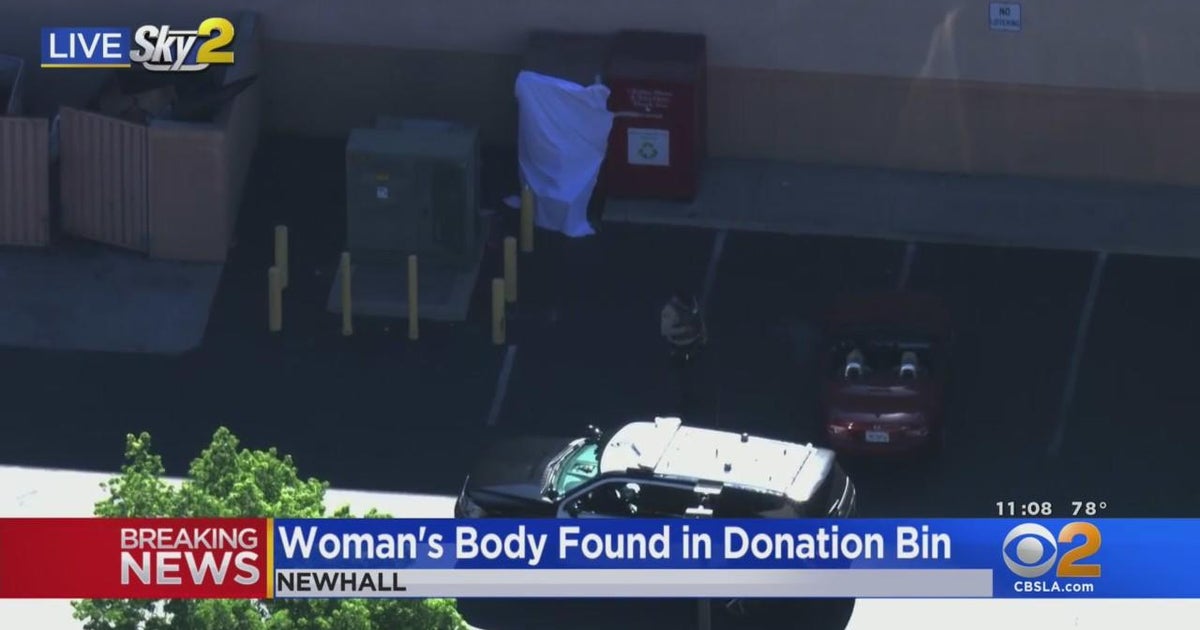 Woman's body found in Newhall donation bin - CBS Los Angeles