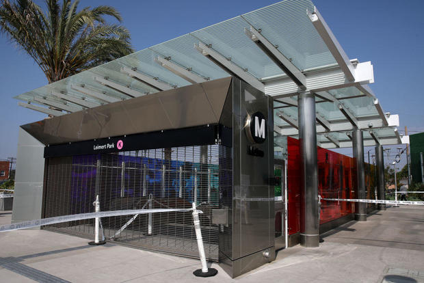 L.A. Metro K line, the 8½-mile line runs from the Adams District through the heart of historically Black Los Angeles and will eventually offer a path to connect to the Los Angeles Airport and the South Bay, 
