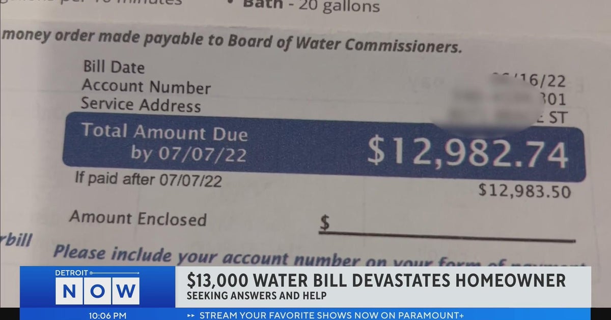 Woman battling 13,000 water bill get assistance CBS Detroit