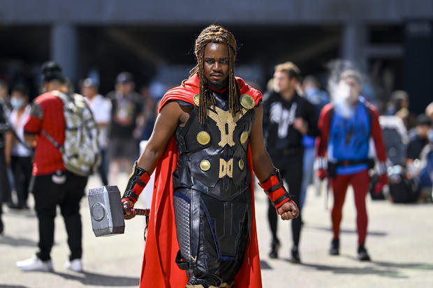 Thor poses during New York Comic Con 2022 on October 06, 2022 in New York City. 