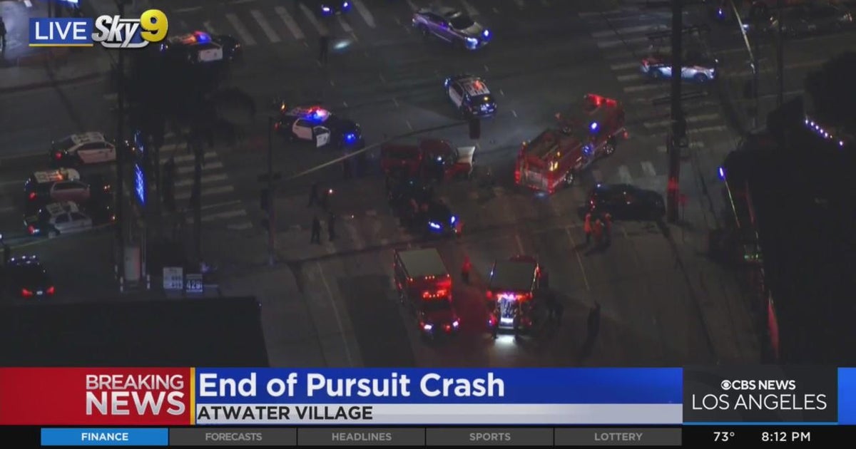 Several people injured after pursuit ends in crash in Atwater Village area CBS Los Angeles